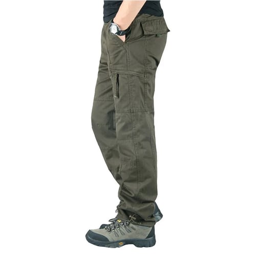 Men's Military Army Combat Loose Trousers Work Cargo Pants Casual Multi Pocket