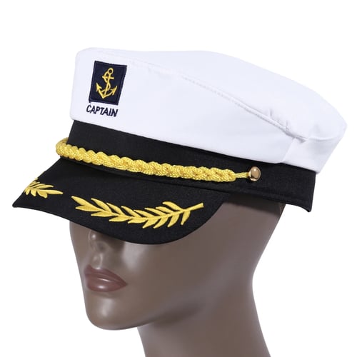 Sailor Hat Womens Mens Fancy Dress Accessory MARINE Embroidery Fashion Cosplay 