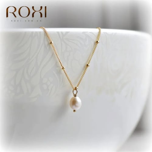 Natural Freshwater Baroque Pearl Pendant Necklace Long Sweater Chain Collar Gift 