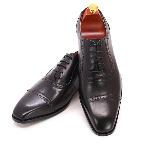 Handmade Calf Leather Formal Wedding Shoes for Men