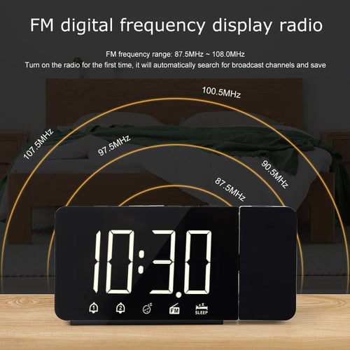 Fanju Led Digital Alarm Clock Watch Table Electronic Desktop Clocks Usb Wake Up Fm Radio Time Projector Snooze Function 2 Fanju Led Digital Alarm Clock Watch, First Digital Alarm Clock