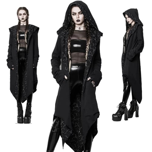 Imily Bela Gothic Trench Long Women, Goth Trench Coat Womens