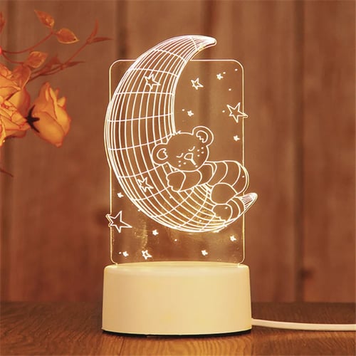 2021 New Year Decoration Creative 3d, Children S Night Light Table Lamps