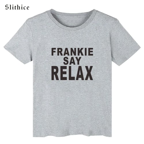 Womens White T-Shirt Tshirt Frankie Say Relax Femme T-Shirt Blanc