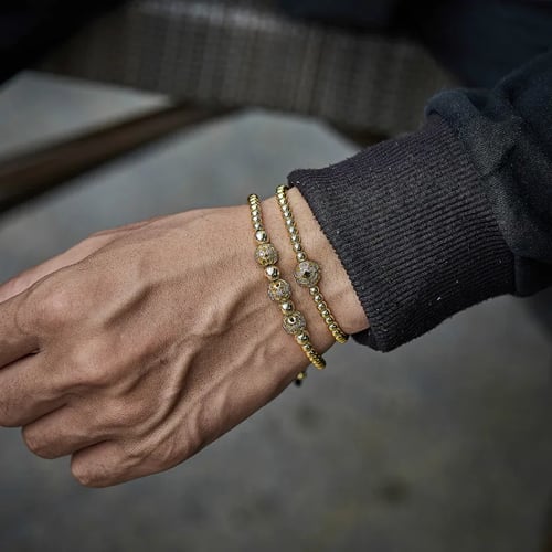 Bracelet Handmade Set Men Adjustable Bracelets Gold 
