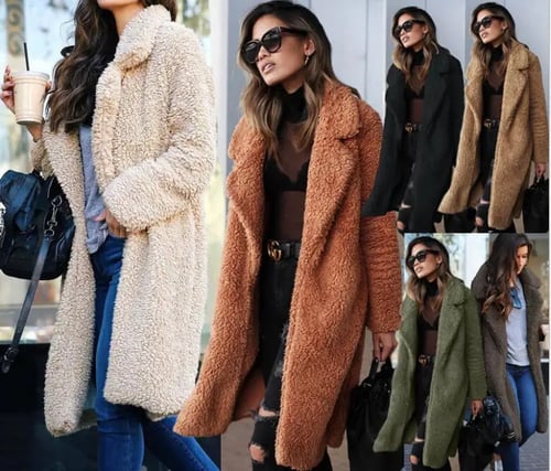 Winter Faux Fur Coat Women Warm Plus, Plus Size Teddy Coat Long Faux Fur