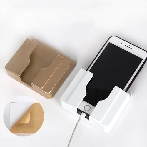 Wall Mount Home Universal Charger Rack Sticker Hotel Multifunction Phone Holder Charging Shelf Bracket Durable Shelves - Iphone Wall Holder Charger