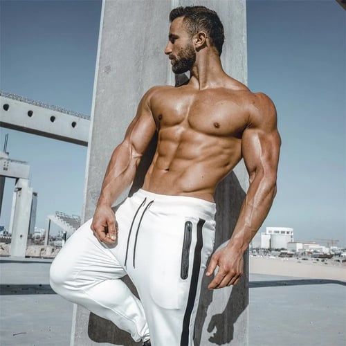 Running-Trackpants-Mens-Skinny-Joggers-S