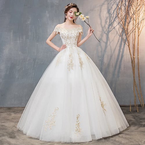 New Wedding Dress Formal Embroidery Ball Gown Bride Dress Bridal Gown Plus Size 