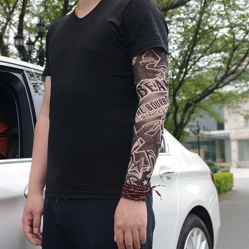 Sleeves 3D Tattoo Printed Outdoor Cycling Arm warmer UV Protection Sleves Riding 