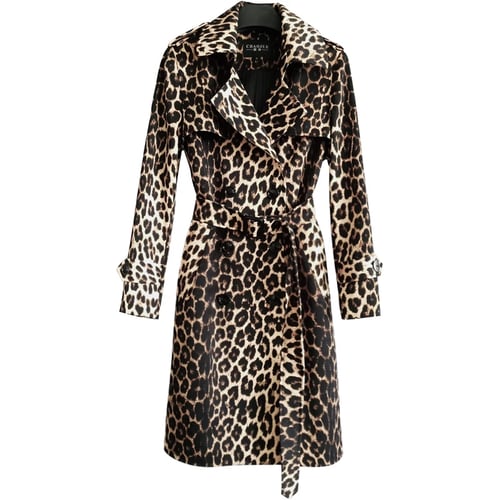 Trench Coat Women 2020 Spring Autumn, Vertigo Paris Belted Trench Coat In Animal Print Dress