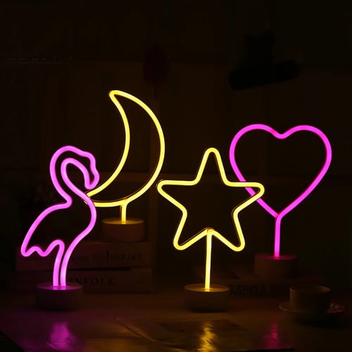 Cute Night Light Rainbow Neon Sign Led For Home Decoration Lamps Girls Bedroom Cactus Lamp Dropshipping - Home Decor Dropshippers India