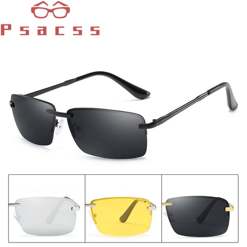 Psacss Square Polarized Sunglasses Men Driving Fishing Sun 