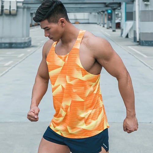 Mens Running Training Gym Sports Vest Breathable Sleeveless Singlet Tank Top