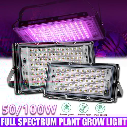 100W Full Spectrum LED Grow Light 220V Flood Lamp For Hydroponics Plant Veg Home 