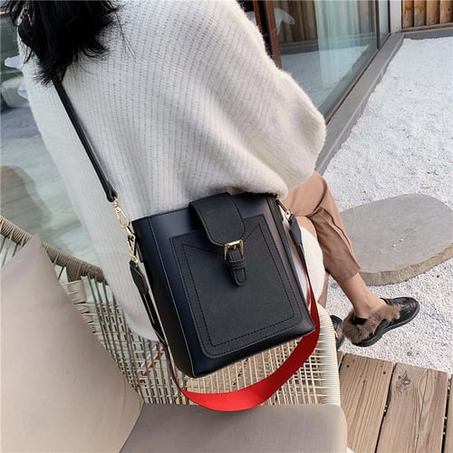 Woman Autumn Winter New All-match Leisure Fashion PU bucket Bag Single Shoulder Bag Handbag Shoulder Bag Woman Autumn Winter New All-match Leisure Fashion PU bucket Bag Single Shoulder Bag Handbag Shoulder Bag