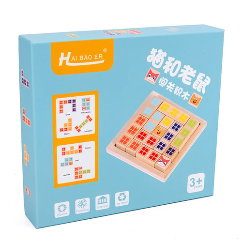 Fun Cat And Mouse Break Through The Building Blocks To Exercise Infants And Babies Intelligence Logical Thinking And Reasoning Puzzle Board Game Buy Fun Cat And Mouse Break Through The Building