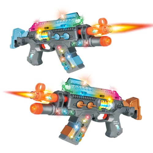 Protable Military Guns Model Sound Flash Submachine Kids Gun Toy Acoustooptical 