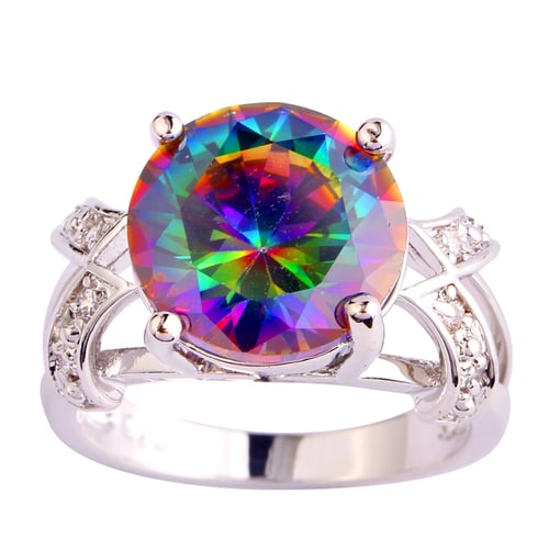 Elegant Jewelry Oval Cut Tourmaline Gemstone Silver Ring Sz 6 7 8 9 10 11 12 13 