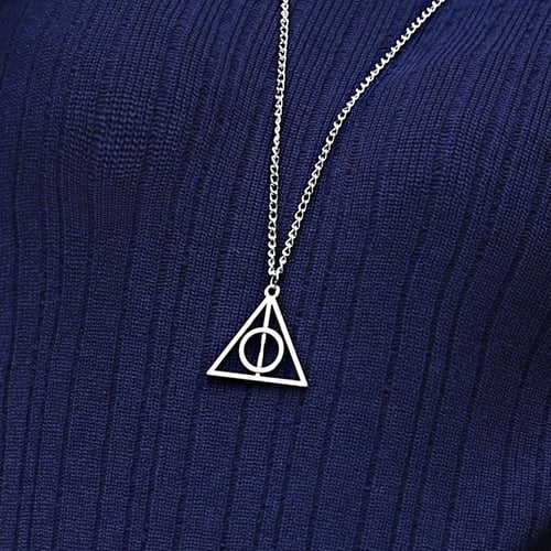 Magical Fantasy Charm Deathly Hallows Pendant Necklace Silver Color