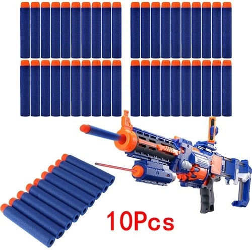 50 pcs Kids Toy For NERF N-Strike Gun Bullet Darts Round Head Blasters 8 Colors 