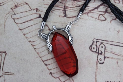 2pcs DmC:Devil May Cry Dante Vergil Nephilim Ruby Cosplay Necklace Pendant