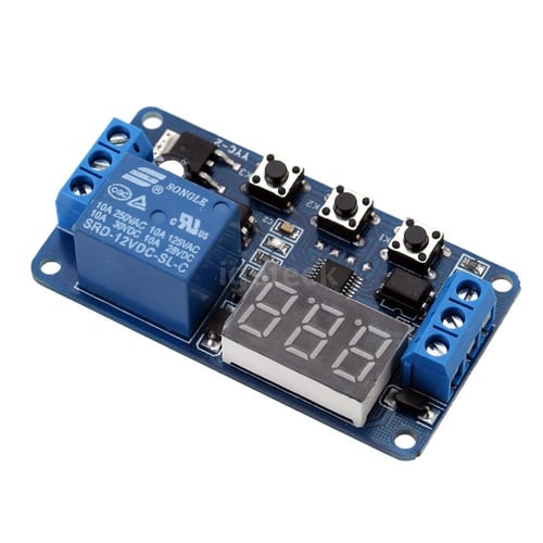 12V LED Automation Delay Timer Control Switch Relay Module PCB Board With Case 