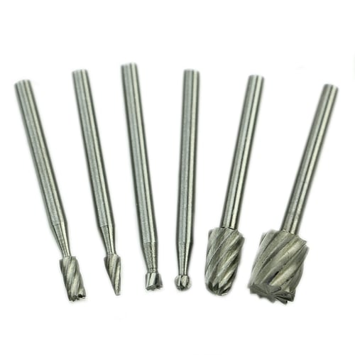 6pcs Routing Router Grinding Bits Burr & Drill Dedicated Locator Rotary Tool Kit 