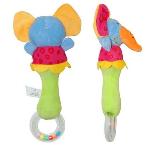 Animal Handbells Developmental Toy Bed Bells Infant Kids Baby Soft Toys Rattle