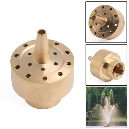Fountain Nozzle Firework Fountain Nozzle Sprinkler Head Brass Water Spray Head Fan Shape Nozzle Accessaries Universial for Pond Pool Landscape