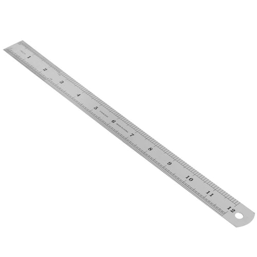 15/30cm Stainless Steel Pocket Pouch Metric Metal Ruler Measurement Double Sided 