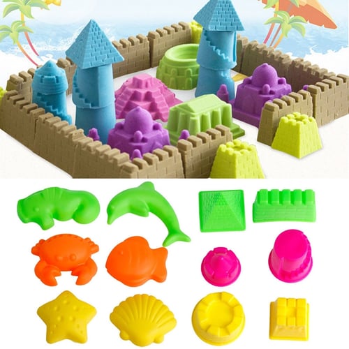 6Pcs Sandbeach Castle Model Kids Beach Castle Water Tools Toys Sand Game Hot 
