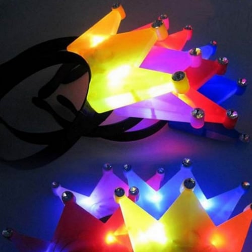 10 pcs Light Up Headband Flashing Crown Blinking LED Wedding Prom Hen Party 