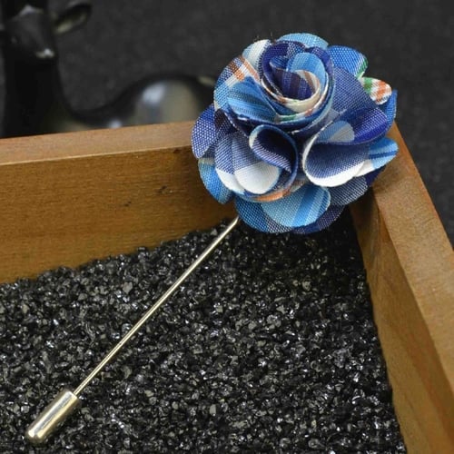 Hot Lapel Flower Daisy Handmade Boutonniere Stick Brooch Pin Men Accessories 