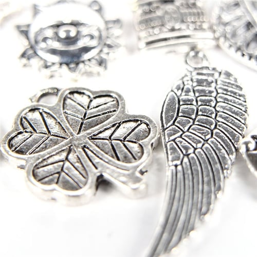 Wholesale 100pcs Bulk Lots Tibetan Silver Mix Charm Pendants Jewelry DIY Xmas！ 
