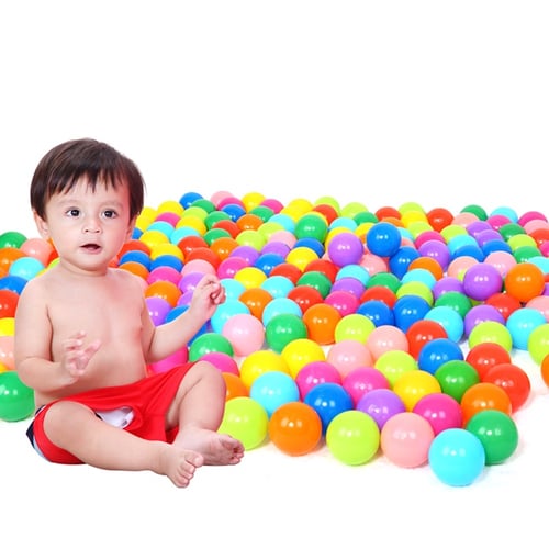 50pcs Quality Secure Baby Kid Pit Toy Swim Fun Colorful Soft Plastic OceanWTUS 