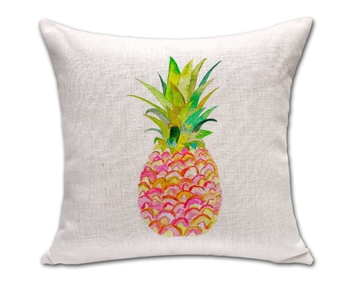 Fashion Printing flower pineapple Cotton Linen pillow case Home Decor Cover 
