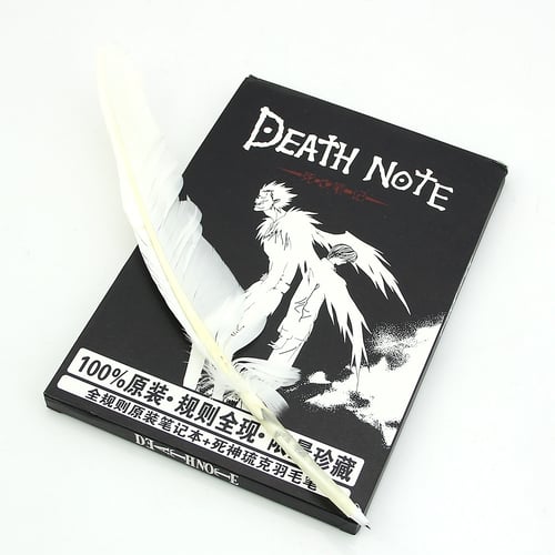 NEW Death Note Cosplay Notebook W/ Feather Pen Book Anime Theme Journ Writing