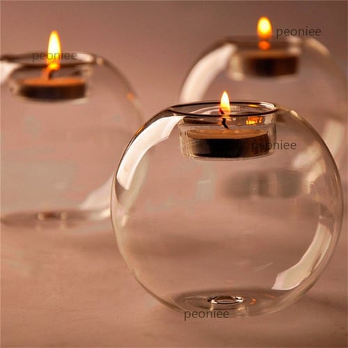 2x Romantic Crystal Candle Holder Wedding Bar Party Dinner Decor Candlestick 