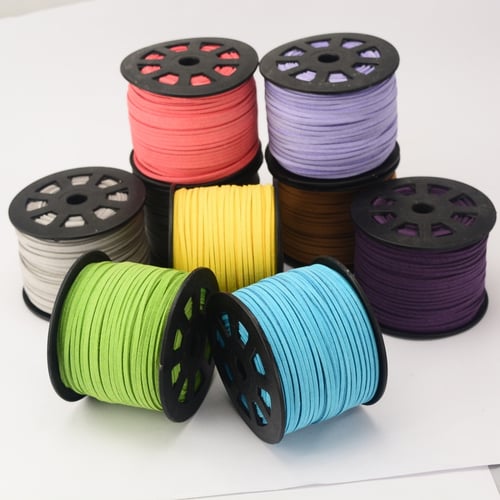 Wholesale 10yd 3mm Suede Leather String Jewelry Making Bracelet DIY Thread Cord 
