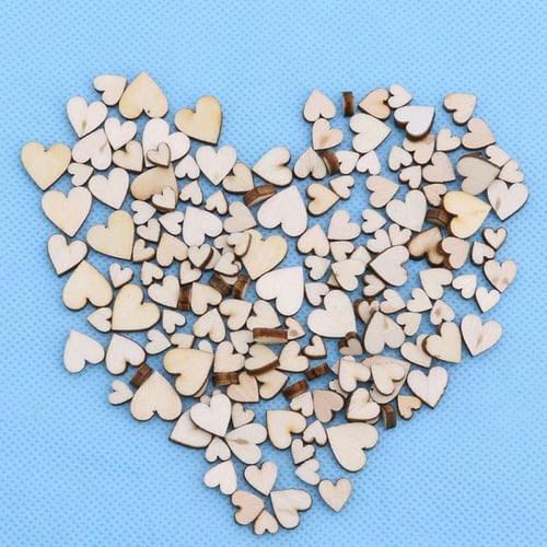 Rustic DIY Table Scatter Wedding Decor Wooden Love Heart Crafts Accessories 