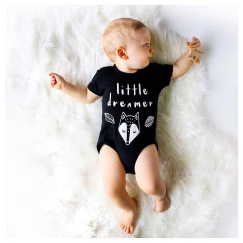 Infant Newborn Baby Boy Girl Kids Cotton Bodysuit Romper Jumpsuit Clothes Outfit 
