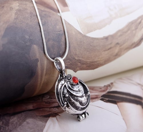 The Vampire Diaries Elena Gilbert Antique Silver Chain/Necklace & Locket/Pendant