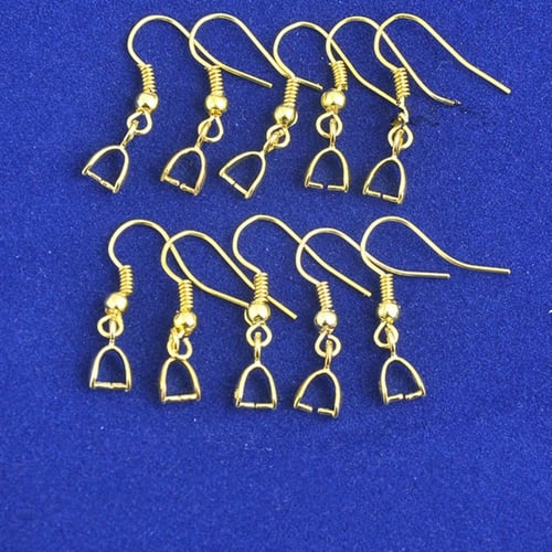 Wholesale Jewelry Earring Findings 18K Gold FIlled Pinch Bale Hook Earwires 