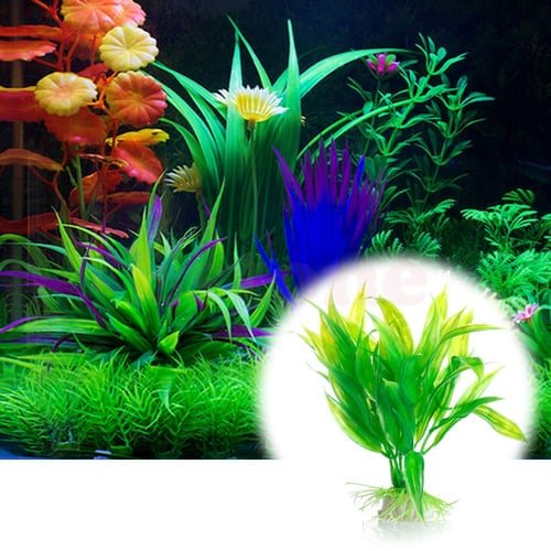 1pc Grass Aquarium Decoration Water Weeds Ornament Plastic Plant Fish Tank Decor 