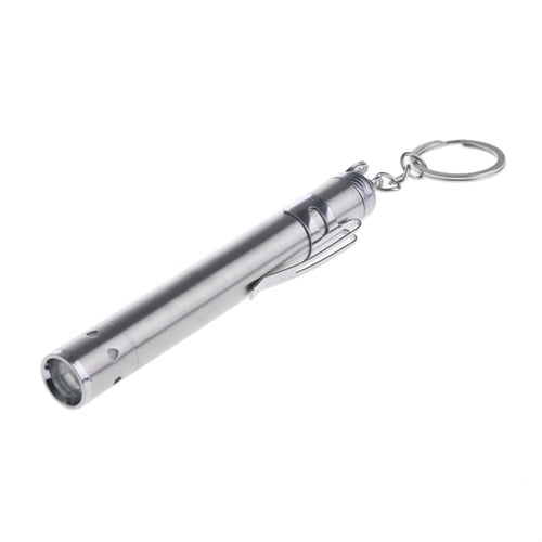 100 Lumens AAA Battery Powered Stainless Steel Mini Pen Light LED Flashlight 