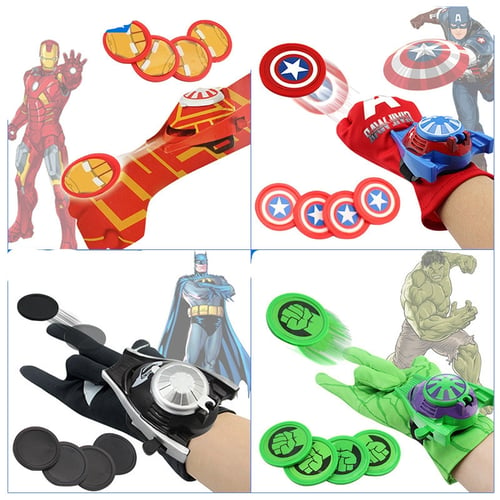 Spiderman Toys Gloves Launcher Props Kids Gift Avengers Batman Superhero Hulk 