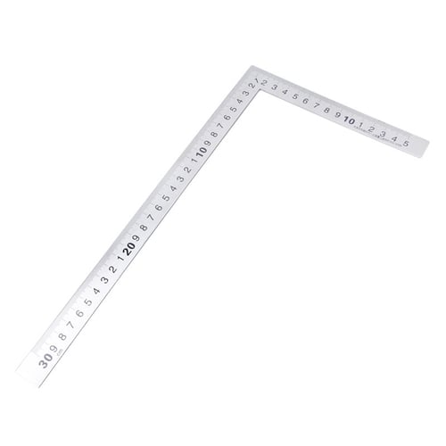 Stainless Steel 15x30cm 90 Degree Angle Metric Try Mitre Square Ruler Scale HU 