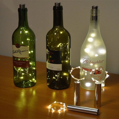 Cork Shaped LED Romantic Night Starry Light String Wine Bottle Lamp Xmas Decor 