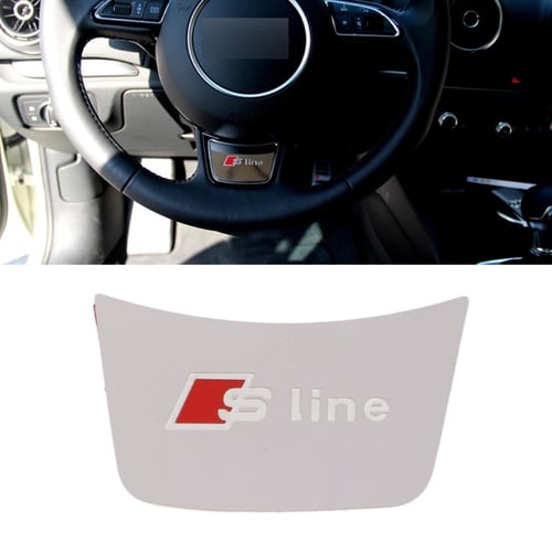 AUDI Steering Wheel 3D Sticker Emblem Decoration Metal Badge S-line